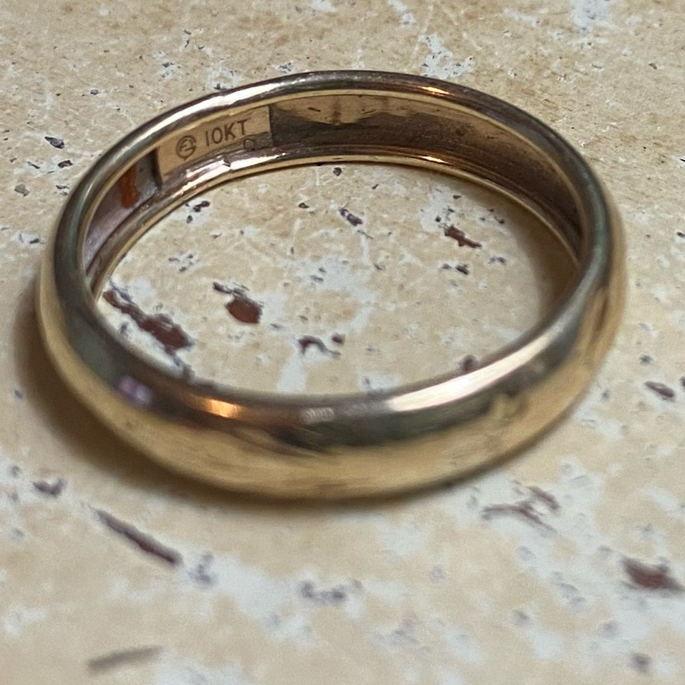 10k yellow gold MCM mid century atomic starburst star ring approximately size 6 - Picture 5 of 6